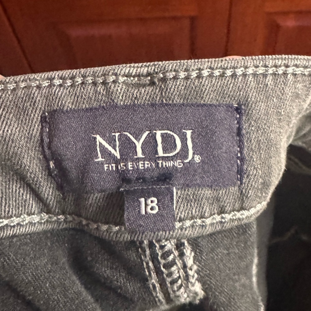 NYDJ Charcoal Wide Leg Jeans - Picture 4 of 5